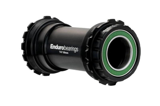 Enduro Bottom Bracket, Threaded T47A External, 24mm Spindle, Stainless Steel Radial Bearings, Black