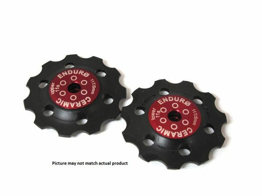Enduro Derailleur Pulleys, ZER0 Ceramic Bearings, Shimano 11 speed, 5mm bolt hole, Red