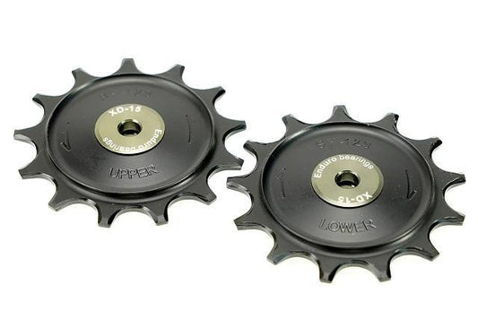 Enduro Derailleur Pulleys, XD-15 Ceramic Bearings, Machined Delrin, Shimano XTR/XT 12 speed, (5mm bolt hole), Black