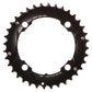 SRAM, 36T, 10 sp, BCD 104mm, 4-Bolt, Pour bashguard, Middle Chainring, For NO-PIN, Aluminum, Black, 11.6215.188.410