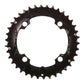 SRAM, 36T, 10 sp, BCD 104mm, 4-Bolt, Pour bashguard, Middle Chainring, For NO-PIN, Aluminum, Black, 11.6215.188.410