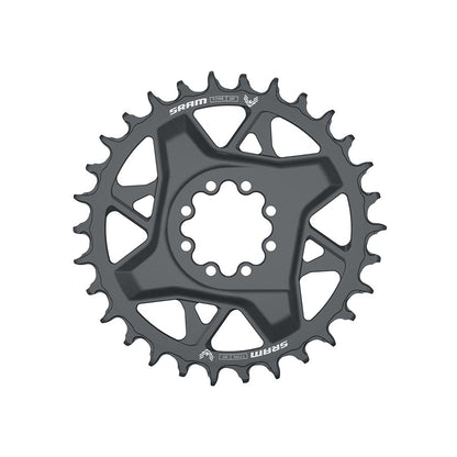SRAM, GX Eagle T-Type DM, Chainring, Teeth: 30, Speed: 12, BCD: Direct Mount SRAM 8 Bolt, Aluminum, Grey