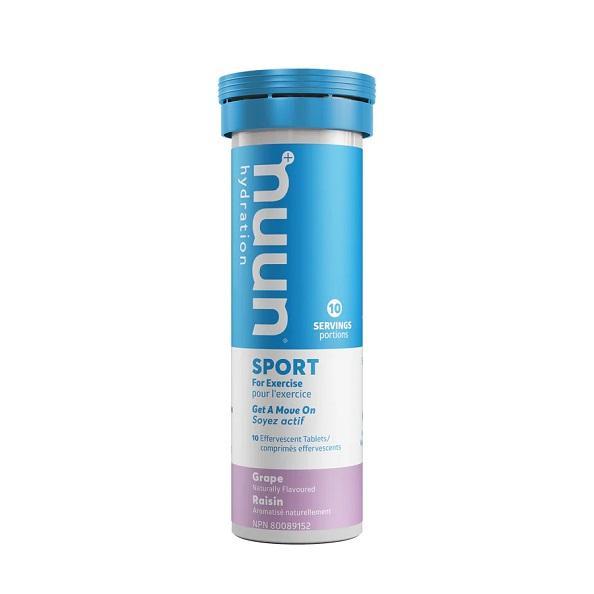 Nuun Sport Hydration Tablets, Grape, Box of 8 Tubes (10 tablets per tube)