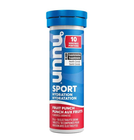 Nuun Sport Hydration Tablets, Fruit Punch, Box of 8 Tubes (10 tablets per tube)