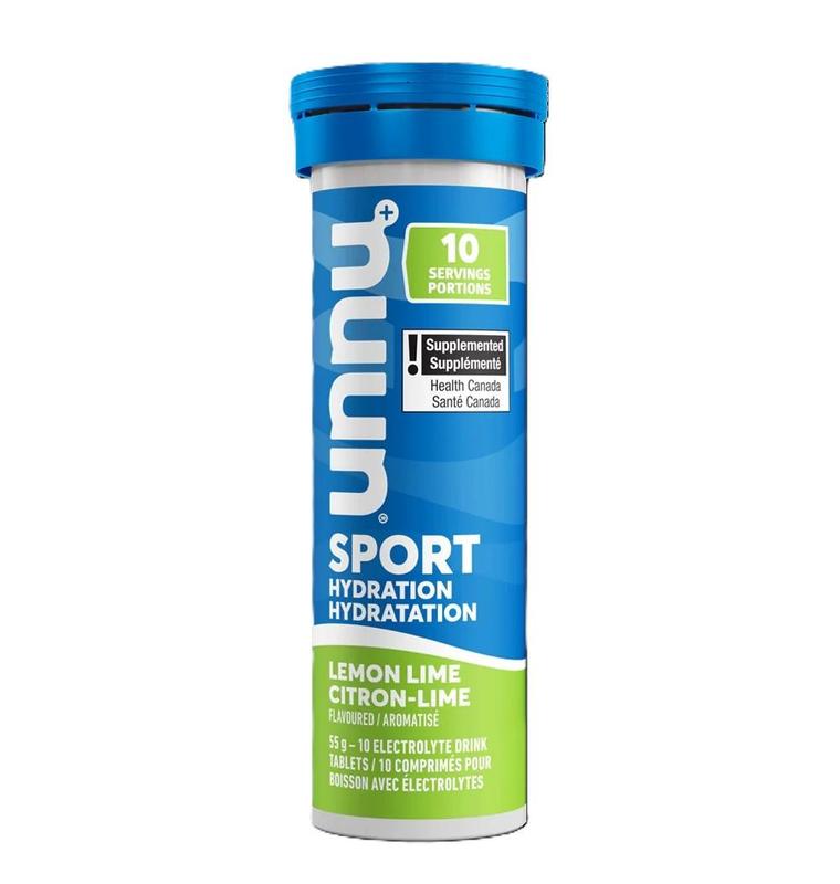 Nuun Sport Hydration Tablets, Lemon Lime, Box of 8 Tubes (10 tablets per tube)
