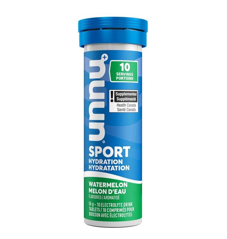 Nuun Sport Hydration Tablets, Watermelon, Box of 8 Tubes (10 tablets per tube)