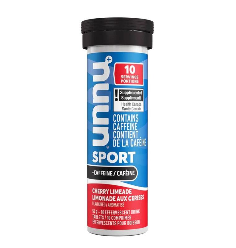 Nuun Sport+ Caffeine Hydration Tablets, Cherry Limeade, Box of 8 Tubes (10 tablets per tube)