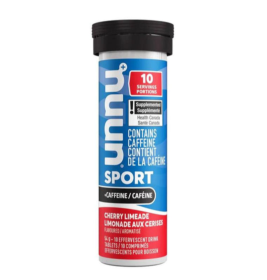 Nuun Sport+ Caffeine Hydration Tablets, Cherry Limeade, Box of 8 Tubes (10 tablets per tube)