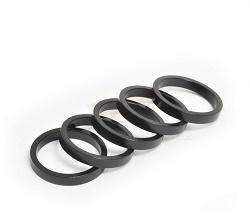 Wheels Manufacturing Alloy Headset Spacers 1 1/8" x 5mm, Black / 5 Pack