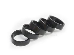 Wheels Manufacturing Alloy Headset Spacers 1 1/8" x 10mm, Black / 5 Pack