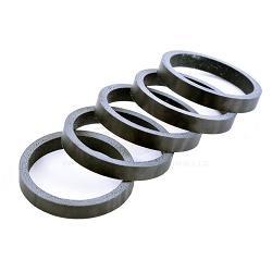 Wheels Manufacturing Carbon Headset Spacers 1 1/8" x 5mm, Matte Finish / 5 Pack
