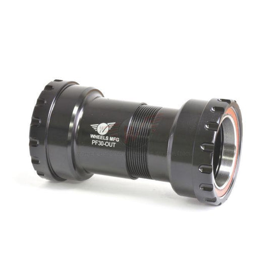 Wheels Manufacturing Bottom Bracket, PF30 to Outboard for 30mm Cranks, ABEC-3, Black