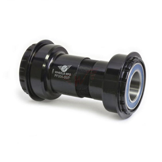 Wheels Manufacturing Bottom Bracket, PF30A (Cannondale) to Outboard for 24/22mm (SRAM) Cranks, Black