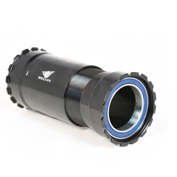 Wheels Manufacturing Bottom Bracket, PF30 Threaded FatBike (100mm), ABEC-3, Steel, Black