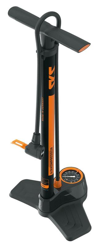 SKS Airkompressor Compact 10.0 Floor Pump, Multi-Valve EASY Head, 115 PSI