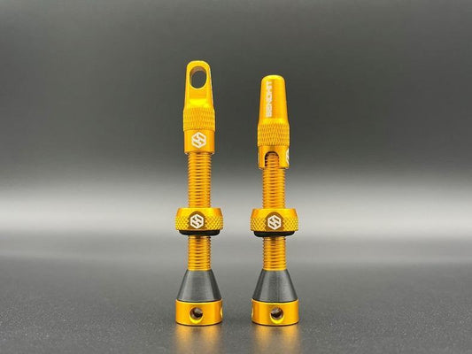 Sendhit Tubeless Valve, Presta, 44mm, Yellow, Pair