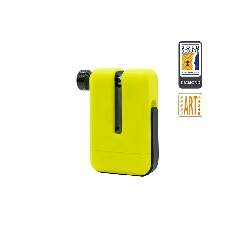 Hiplok MD1000 Anti-Angle Grinder Motorcycle Disc Lock, Neon Yellow