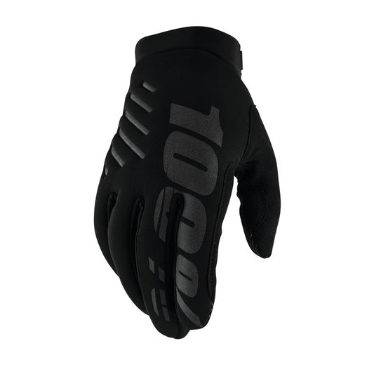 100% Brisker Cold Weather Gloves, Black, Youth X-Large (XL)