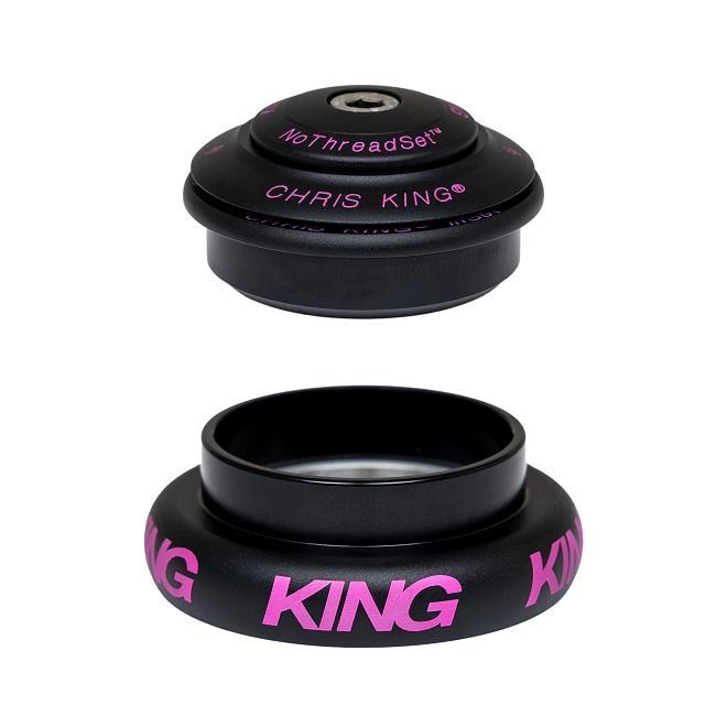 Chris King InSet 7 Headset, Two Tone Black Punch (44mm Straight Headtube, w/Tapered steerer)