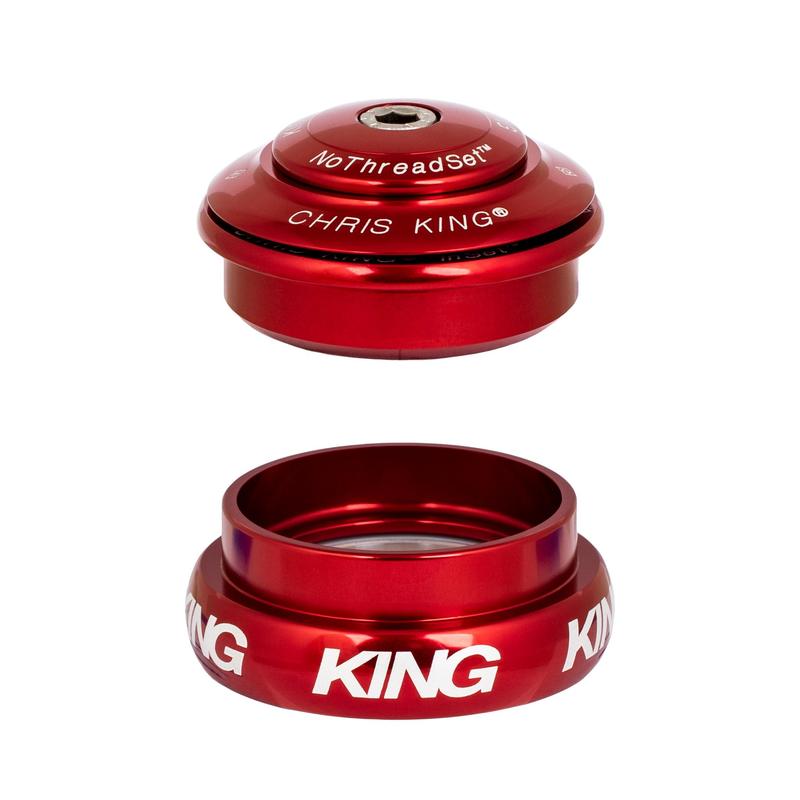 Chris King InSet 8 Headset Red (44mm headtube, w/Tapered 1-1/4" steerer)