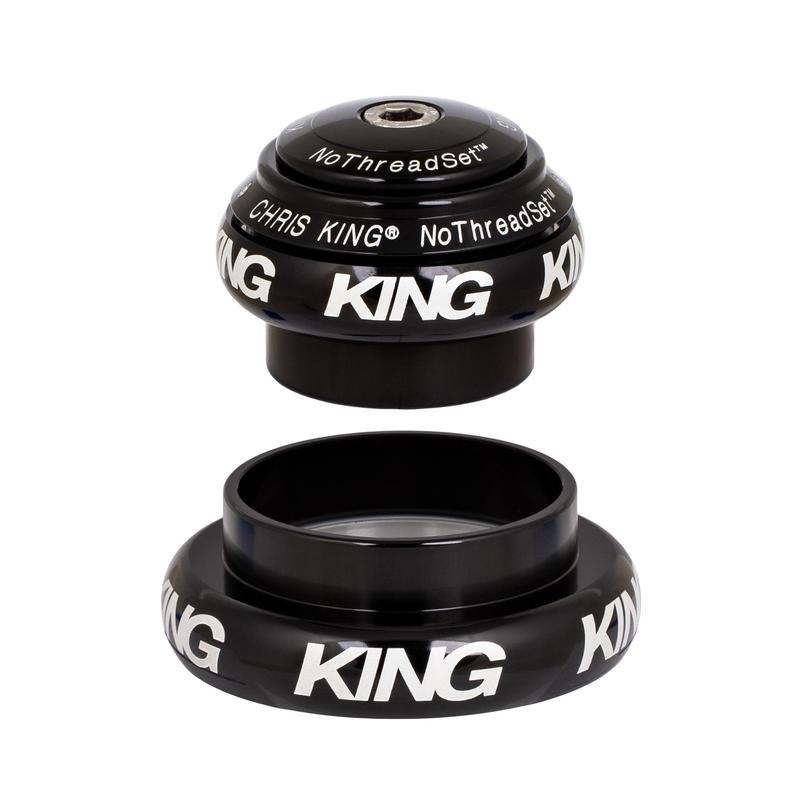 Chris King NoThreadSet Headset Tapered 34/44mm, for Tapered 1.5" Steerer, Black Bold
