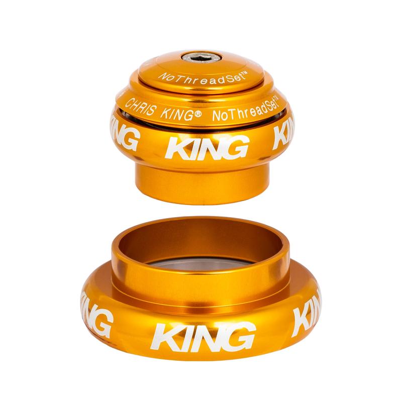 Chris King NoThreadSet Headset Tapered 34/44mm, for Tapered 1.5" Steerer, Gold