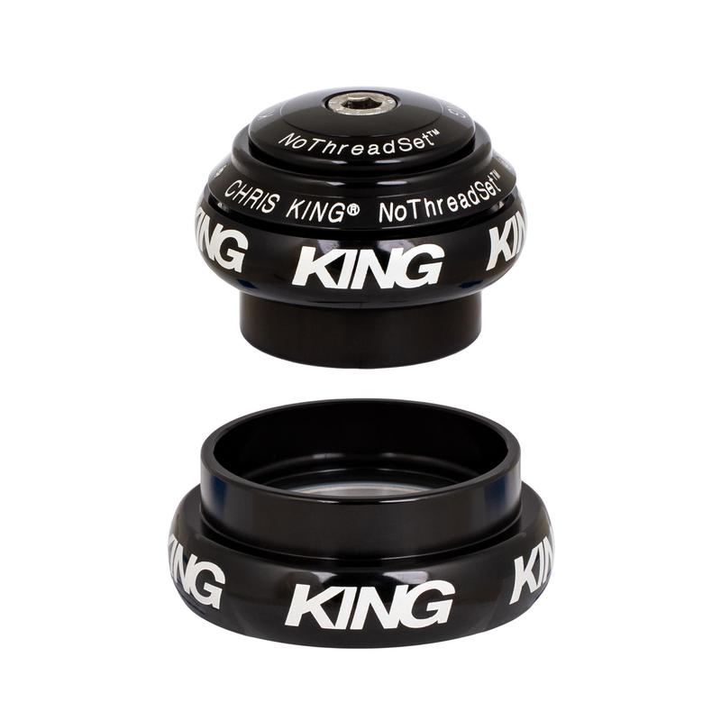 Chris King NoThreadSet Headset Tapered 34/44mm, for Tapered 1-1/4" steerer, Black Bold