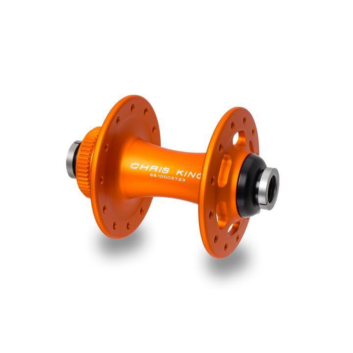 Chris King R45 Disc Hub Front, CenterLock, 24 Hole, 12mm x 100mm, Matte Mango