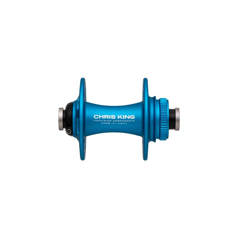 Chris King R45 Disc Hub Front, CenterLock, 28 Hole, 12mm x 100mm, Matte Turquoise