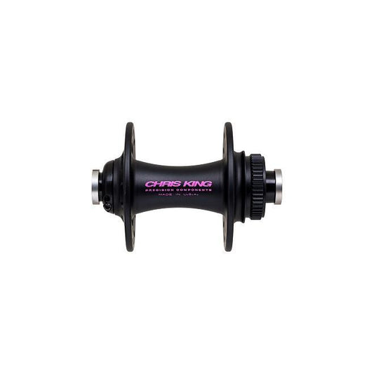 Chris King R45 Disc Hub Front, CenterLock, 28 Hole, 12mm x 100mm, Two Tone Black Punch