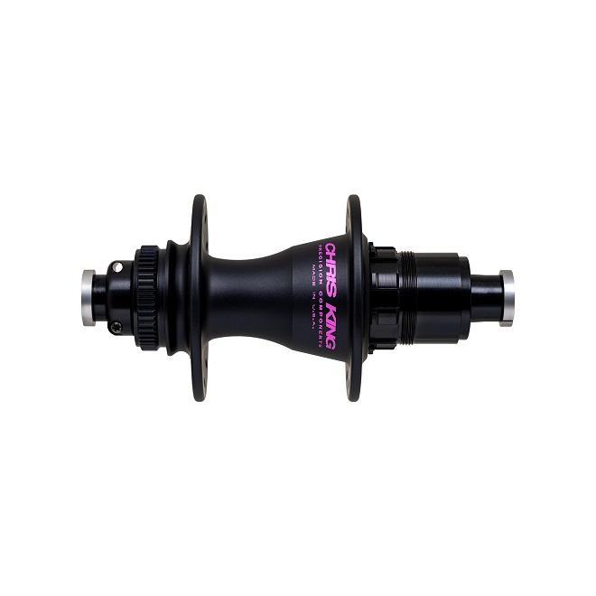 Chris King R45 Disc Hub Rear, CenterLock, 28 Hole, Microspline, 142mm x 12mm Thru Axle, Two Tone Bla