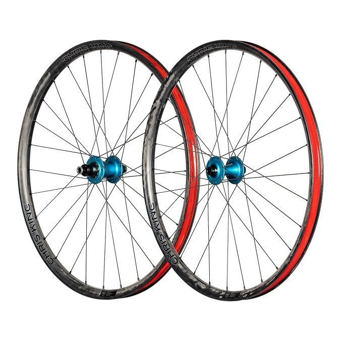 Chris King MTN30 29" Wheelset, Centerlock Hubs Front 28H (15x110mm) Rear 28H (12x148mm), SRAM XD, Matte Turquoise