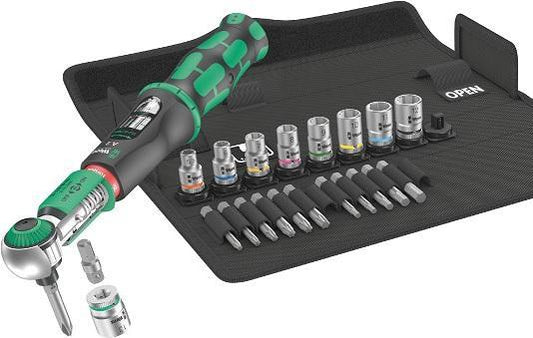 Wera Tools Safe Torque A2 Torque Wrench Set, 1/4" Hexagon Head Drive, 2-12 Nm, 23 Pieces