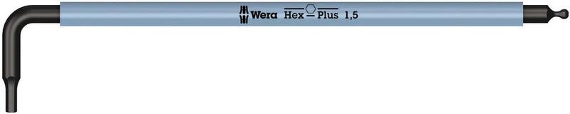 Wera Tools Hex Plus Long Arm L-Key, Iceblue, 1.5mm