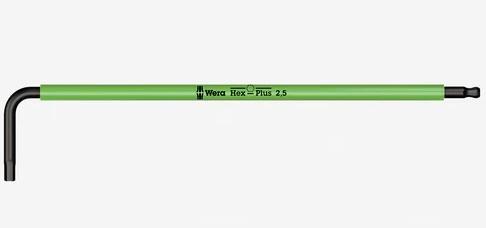 Wera Tools Hex Plus Long Arm L-Key, Bright