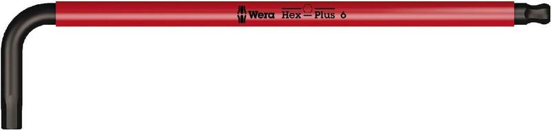 Wera Tools Hex Plus Long Arm L-Key, Red, 6mm