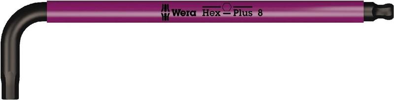 Wera Tools Hex Plus Long Arm L-Key, Pink, 8mm