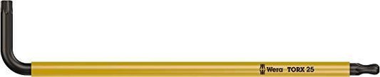 Wera Tools Torx Holding Function Long Arm L-Key, Yellow, T25