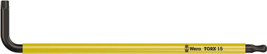 Wera Tools Torx Holding Function Long Arm L-Key, Luminous Yellow, T15