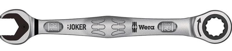 Wera Tools Joker Ratcheting Combination Wrench, 12mm (Black Color Code)