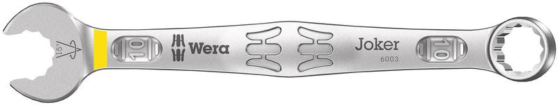 Wera Tools Joker 6003 Series Combination Wrench, 10mm (Yellow Color Code)