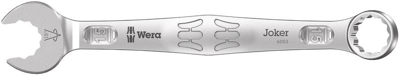 Wera Tools Joker 6003 Series Combination Wrench, 15mm (White Color Code)