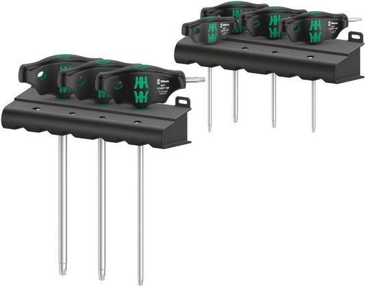 Wera Tools T-Handle Torx w/Holding Function 7 Piece Set, 2 Plastic Racks