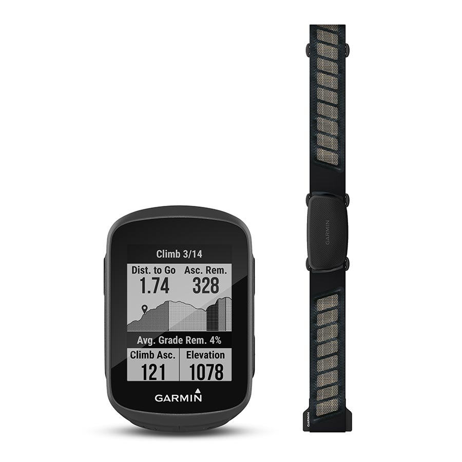 Garmin, Edge 130 Plus, Computer, Plus Bundle, HR, Black