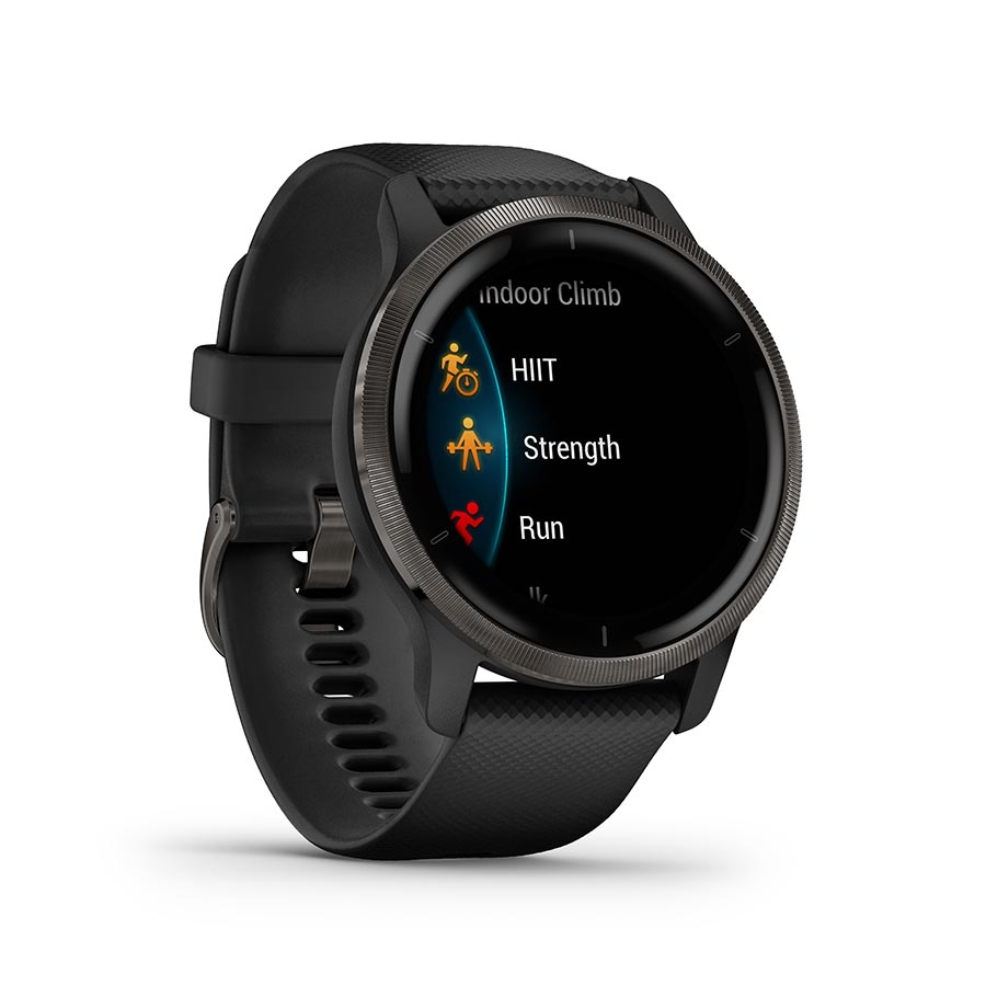 Garmin, Venu 2, Watch, Watch Color: Black, Wristband: Black - Silicone