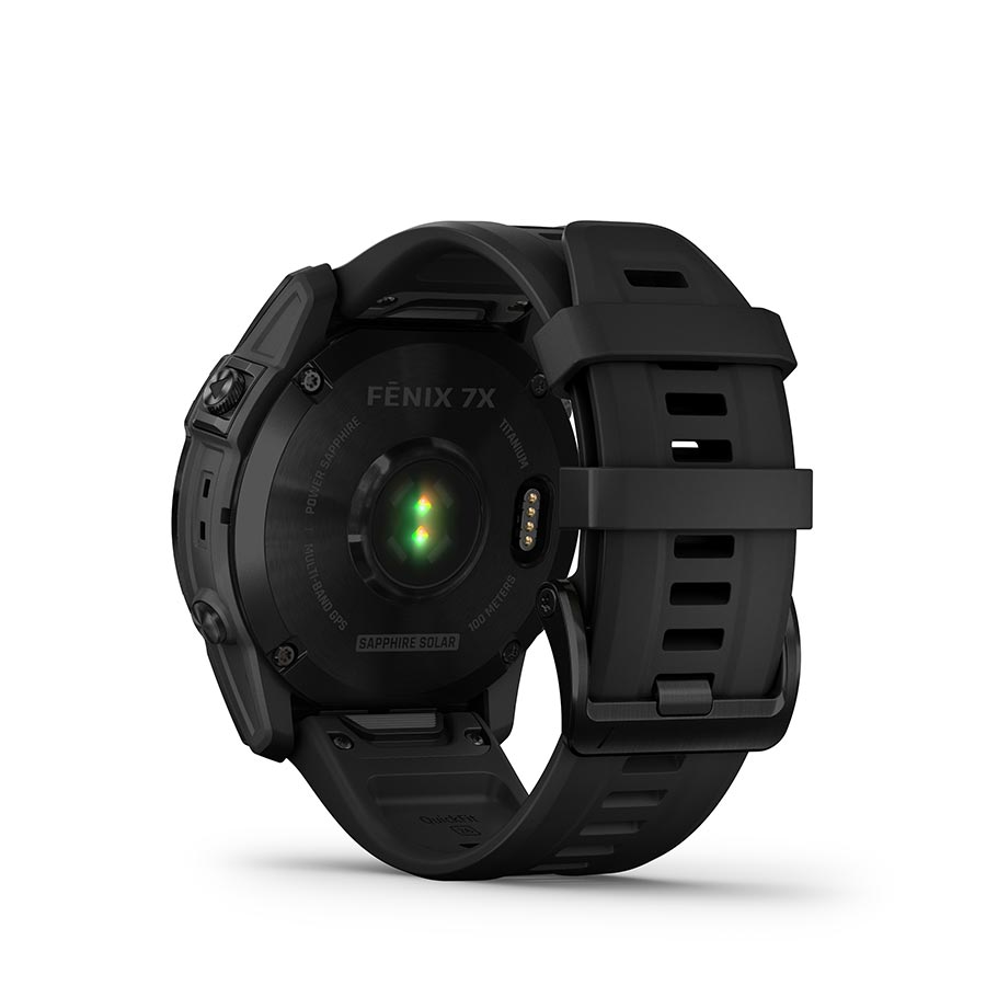 Garmin, fenix 7X, Sapphire Solar, Watch, Watch Color: Black, Wristband: Black - Silicone