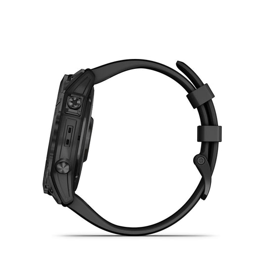 Garmin, fenix 7X, Sapphire Solar, Watch, Watch Color: Black, Wristband: Black - Silicone