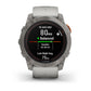 Garmin, fenix 7X Pro Sapphire Solar, Watch, Watch Color: Titanium, Wristband: Fog Grey/ Ember Orange - Silicone
