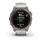 Garmin, fenix 7 Pro Sapphire Solar, Watch, Watch Color: Titanium, Wristband: Fog Grey/ Ember Orange - Silicone
