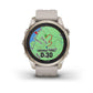 Garmin, fenix 7S Pro Sapphire Solar, Watch, Watch Color: Soft Gold, Wristband: Light Sand - Silicone